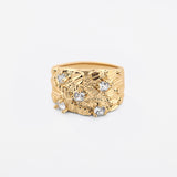 "Vera" Textured Sparkle Ring