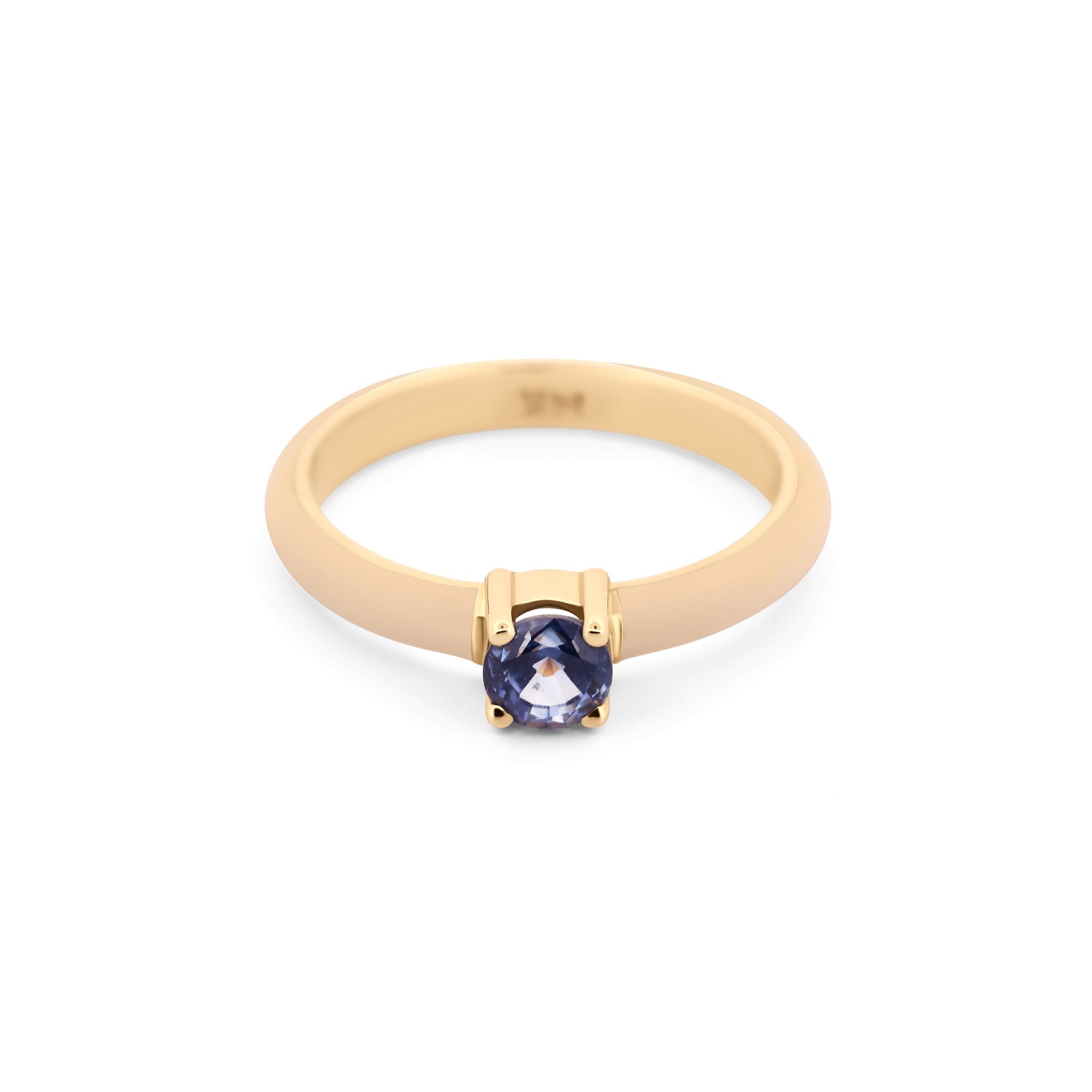 'Soletta' 14K Gold Enamel & Gemstone Stacking Ring