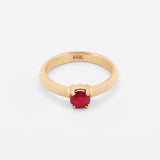 'Soletta' 14K Gold Enamel & Gemstone Stacking Ring