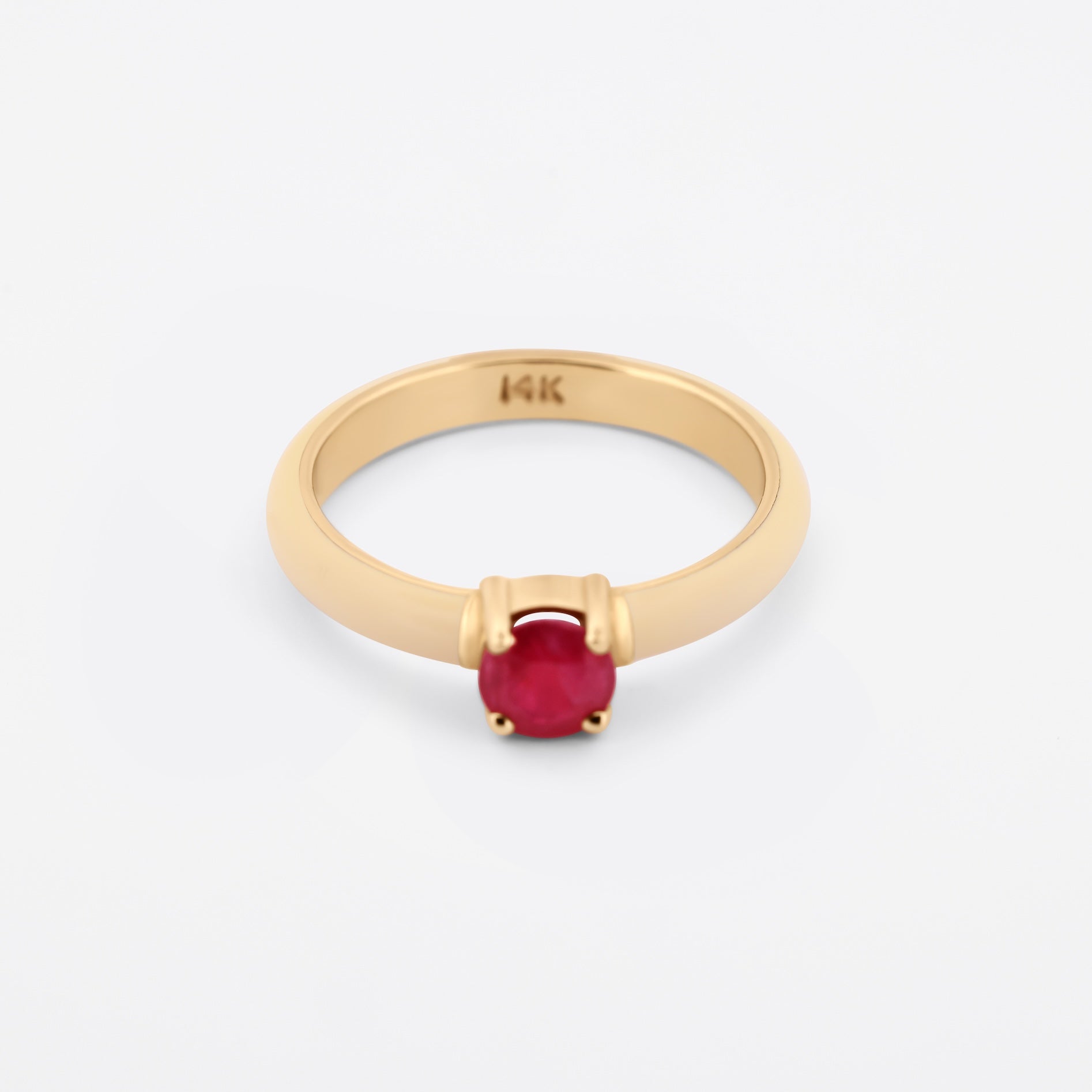 'Soletta' 14K Gold Enamel & Gemstone Stacking Ring