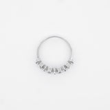 Thea Baguette & Round CZ Half-Band Ring