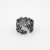 'Vart' Handcrafted Garnet Silver Ring