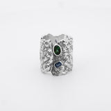 "Marina" Textured Silver Art Ring