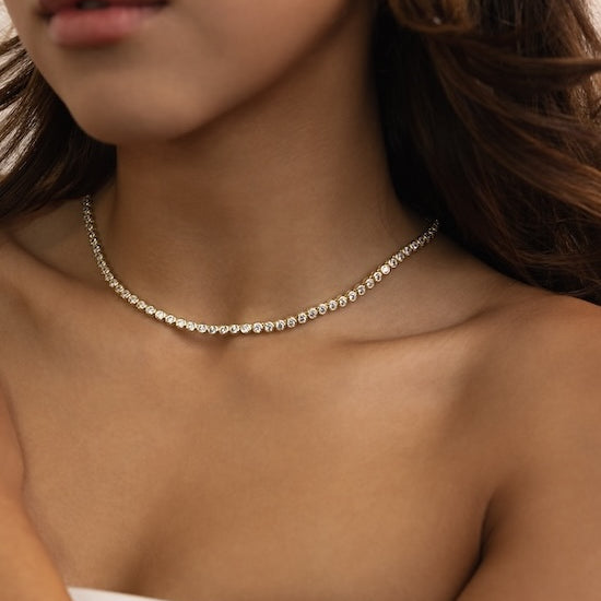 'Aurora' Round Tennis Necklace