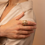 "Aurelia"  18K Gold Vermeil Crossover Ring