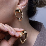 Interlocked Drop Gold-Filled Hoops